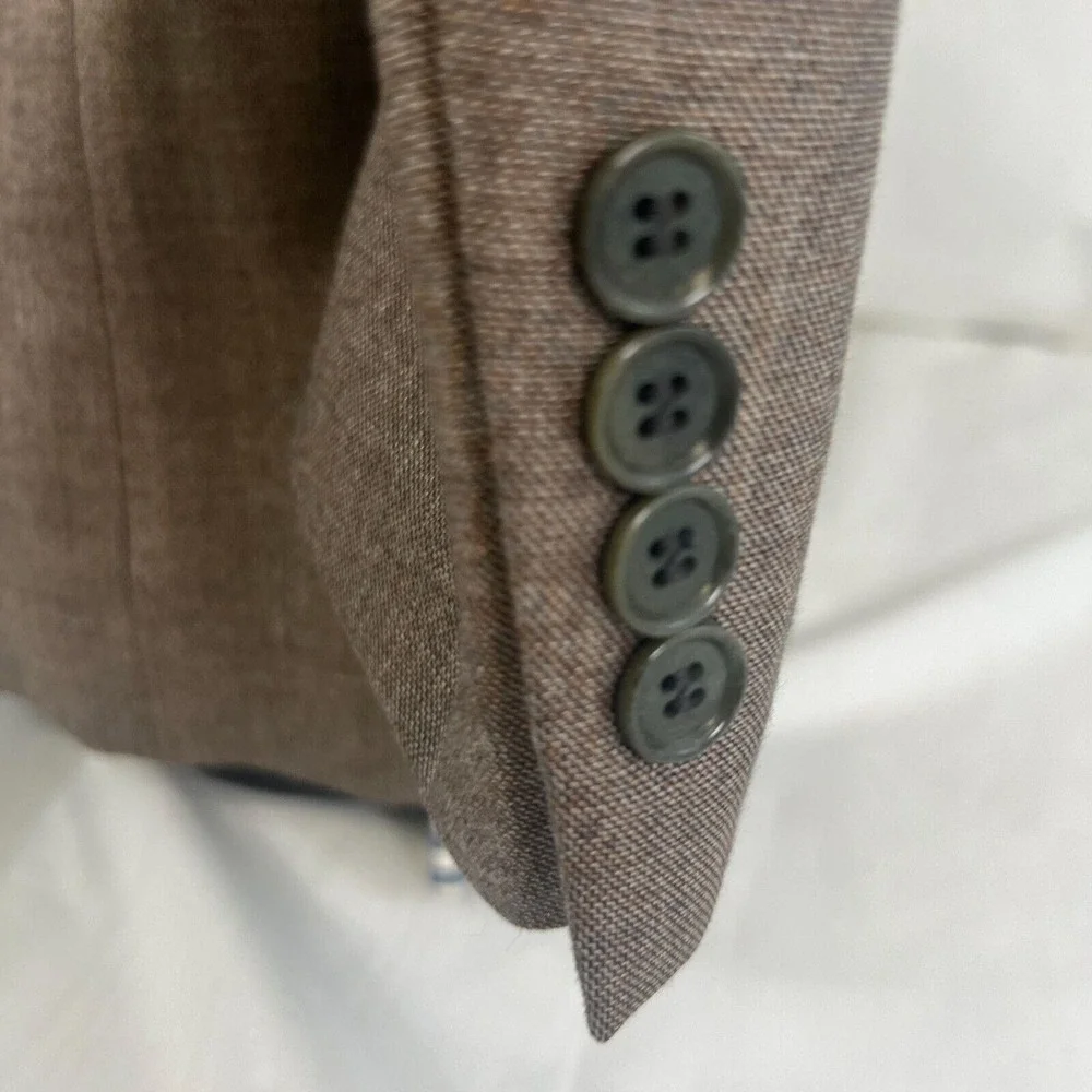 TURNBURY Men's Brown Blazer Jacket Silk &‎ Wool Blend 40 S